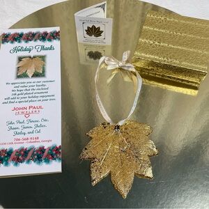 24k Gold Plated Full Moon Maple Leaf Ornament